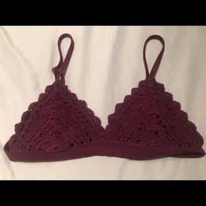 Red bikini top never worn